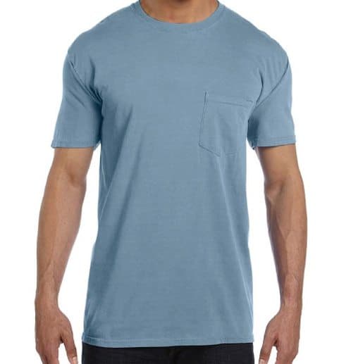 Brun gradvist Kirsebær Comfort Colors Pocket-T | The Neon South | Online Custom T-Shirts